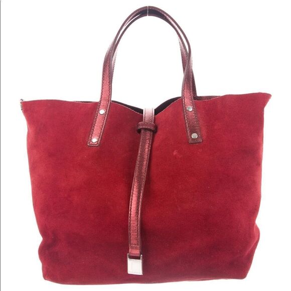 Tiffany & Co. Reversible Burgundy Suede/Leather - Picture 1 of 15